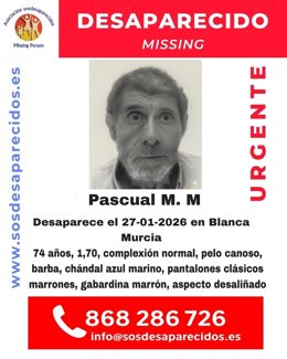 Cartel de SOS Desaparecidos