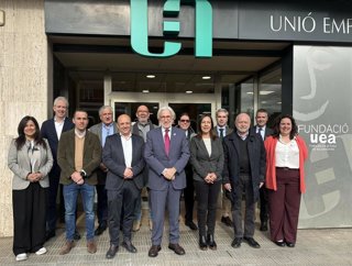 Imagen de la reunión entre Foment y la Unió Empresarial de l'Anoia (Barcelona).