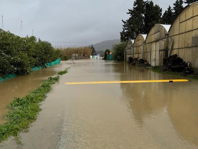 Una imagen de las consecuencias de la borrasca Kristin en Casares.