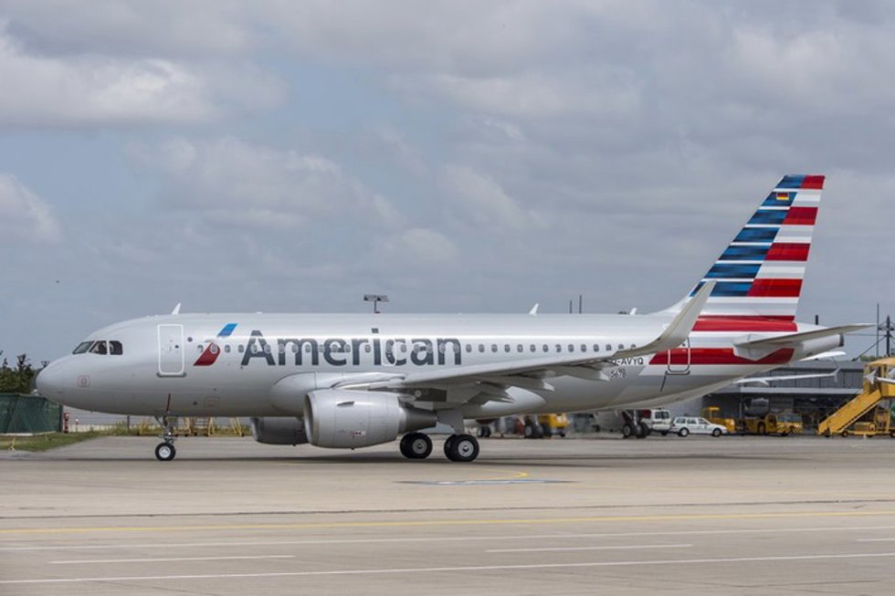 Archivo - Avión de American Airlines.