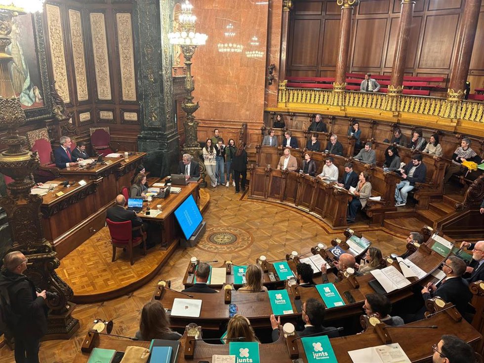 El pleno de Barcelona este viernes.