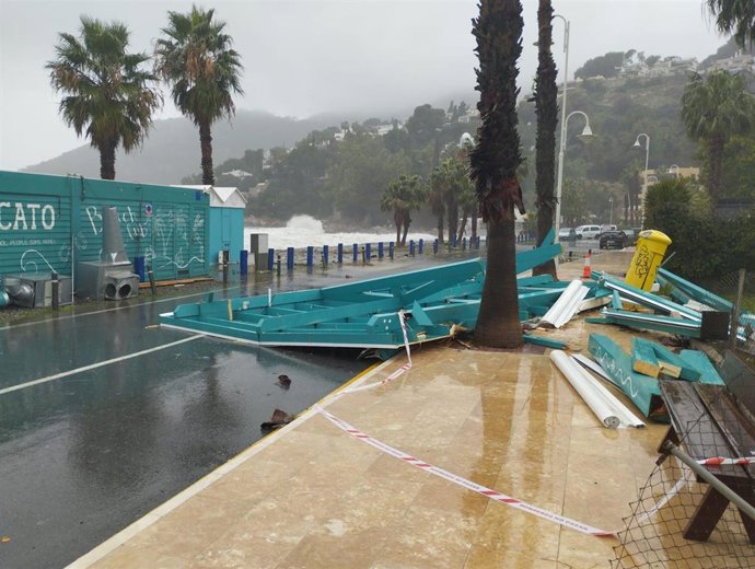 Temporal en la costa de Granada. Archivo.