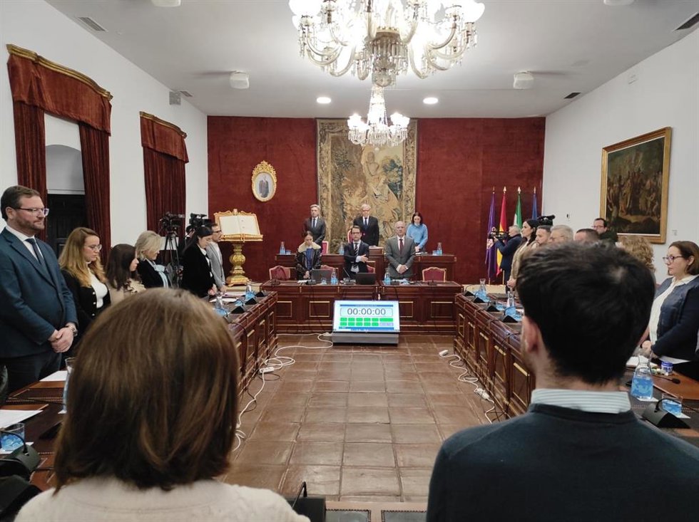 El Pleno de la Diputación de Córdoba guarda un minuto de silencio en memoria de las víctimas del accidente ferroviario de Adamuz.