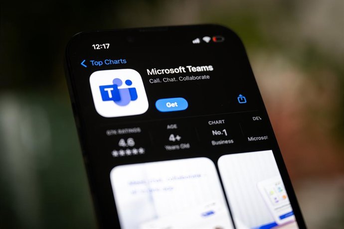 Archivo - Arquivo - 3 de março de 2025, Polônia: Nesta ilustração fotográfica, o logotipo do aplicativo Microsoft Teams é exibido em um smartphone da Apple.