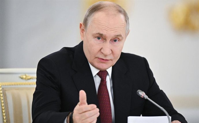 El presidente ruso, Vladimir Putin, en un encuentro en el Kremlin.