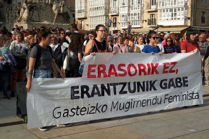 Archivo - Eraso matxisten aurkako elkarretaratze bat Gasteizen