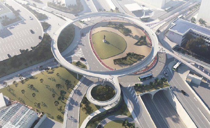 Archivo - Infografía del proyecto de la pasarela del Padre Anchieta