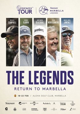 Los golfistas Chema Olazábal, Miguel Ángel Jiménez, Colin Montgomerie, Thomas Bjorn y Michael Campbell forman el cartel de leyendas que jugarán este febrero en el Aloha Golf en Marbella.