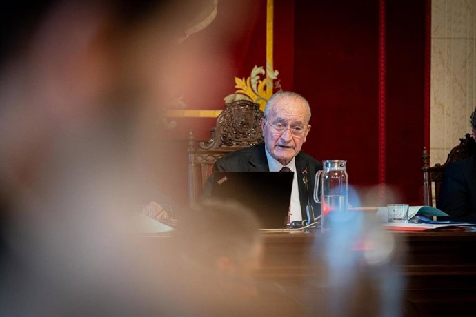 El alcalde de Málaga, Francisco de la Torre, durante el pleno del mes de enero
