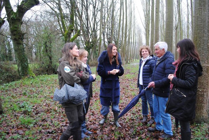 La conselleira do Medio Rural, María José Gómez, en una visita a Sarria (Lugo).