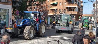 Un momento de la tractorada.
