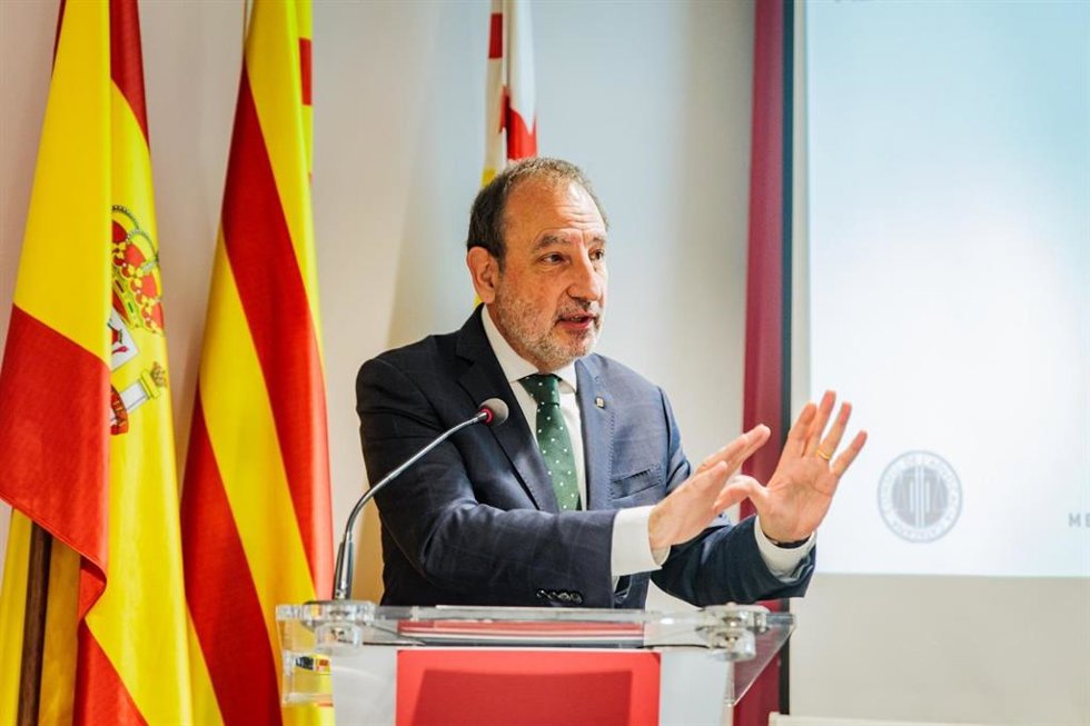Archivo - El conseller de Justicia y Calidad Democrática, Ramon Espadaler, en una jornada para analizar el nivel estatal de desarrollo y de implementación de los MASC celebrada en la sede del ICAB