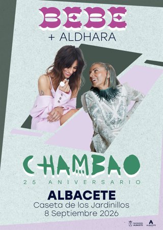 Cartel del concierto de Bebe y Chambao en Albacete.