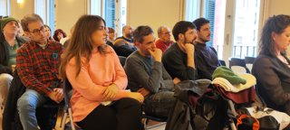 Encuentro celebrado en Santurtzi por Sumar Mugimendua, Ezker Anitza-IU y Berdeak Equo