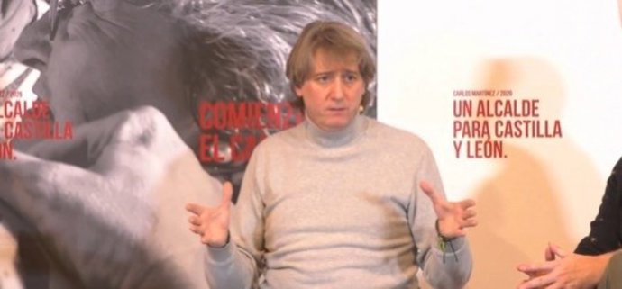 El secretario general del PSOE de Castilla y León y candidato a la Presidencia de la Junta, Carlos Martínez