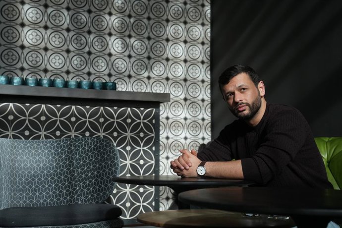 O filho do prisioneiro palestino Marwan Barghouti, Arab Barghouti, em entrevista à Europa Press.