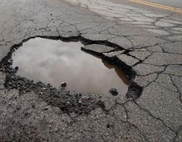 Un agujero en una calle de Manacor.