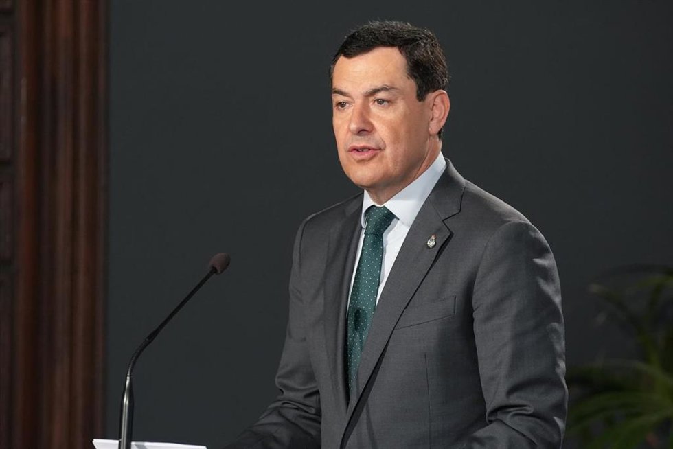 El presidente de la Junta de Andalucía, Juanma Moreno