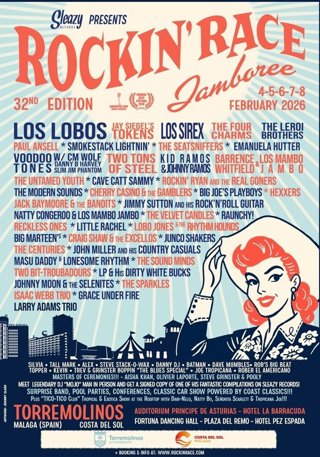 Cartel del Rockin' Race Jamboree en Torremolinos.