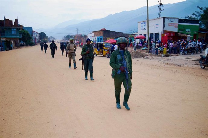 UVIRA, Jan. 18, 2026  -- Members of the March 23 Movement (M23) rebel group are seen in Uvira, Democratic Republic of the Congo (DRC), Jan. 17, 2026. The M23 rebel group announced on Saturday that it would fully withdraw from Uvira, a strategic city in ea