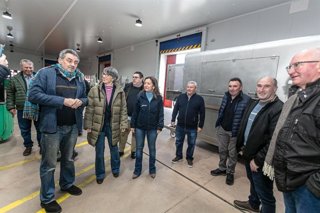 Villaverde, durante la visita.