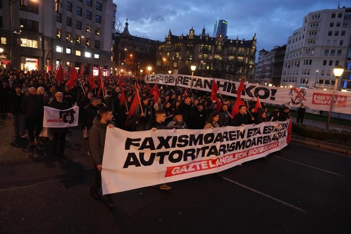 Manifestación de GKS "contra el fascismo y el autoritarismo" en Bilbao