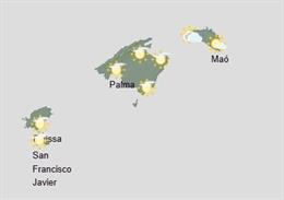 Predicción meteorológica para este domingo, 1 de febrero, en Baleares: intervalos nubosos y viento flojo
