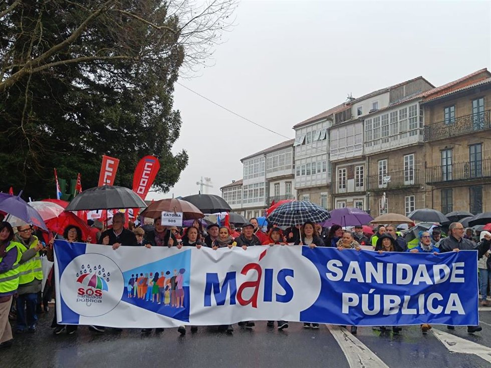 Manifestación en defensa de la sanidad pública, a 1 de febrero de 2026.