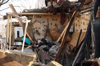 Ataque de un dron ruso en Dnipró (Ucrania)