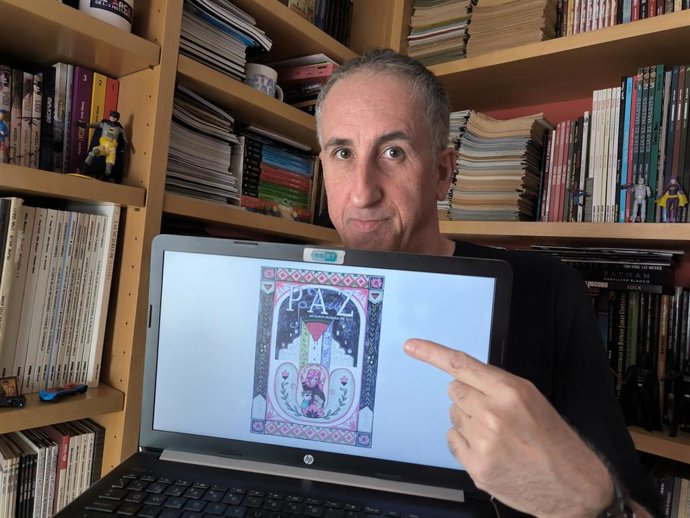 El guionista de cómic David Braña coordina desde Vigo (Pontevedra) la producción de PAZ. Antología Solidaria por Gaza, un libro que señala que "no todo vale" y que "el silencio también es una forma de violencia".