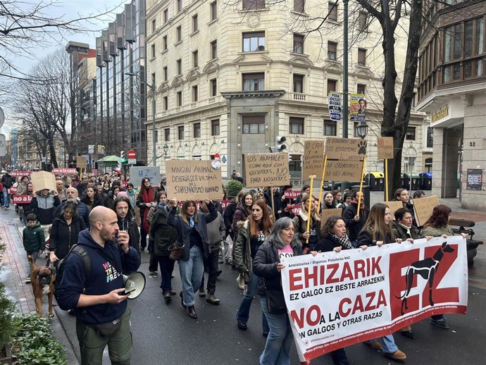 Manifestación convocada por NAC en Bilbao