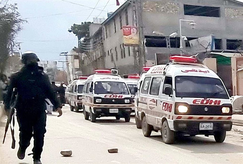 Imagen de un ataque del ELB en Quetta (Pakistán) a 31 de enero de 2026