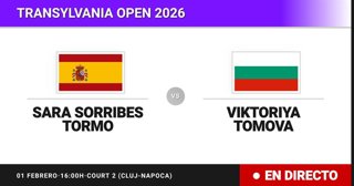 Sara Sorribes Tormo - Viktoriya Tomova: resumen y estadísticas del partido de Dieciseisavos de final de Transylvania Open