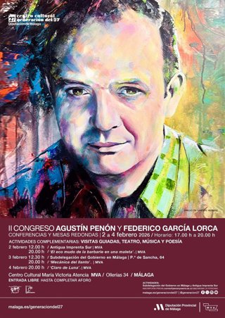 Cartel del II Congreso Agustín Penón y Federico García Lorca.