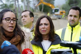 La consejera de Fomento, Articulación del Territorio y Vivienda de la Junta de Andalucía, Rocío Díaz, visita la carretera de acceso a Benamahoma (A-372), a 31 de enero de 2026 en Benamahoma (Cádiz, Andalucía, España). 