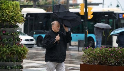 La borrasca dejará este lunes lluvias en toda la Península y rachas de viento muy fuertes en el suroeste