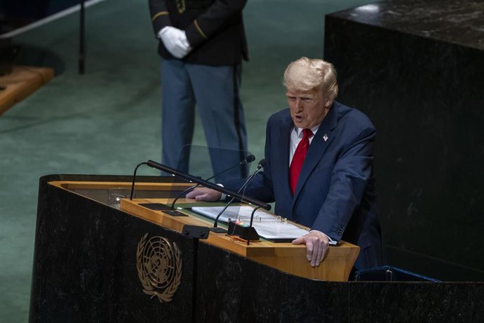 Archivo - El presidente de Estados Unidos, Donald Trump, en la Asamblea General de Naciones Unidas