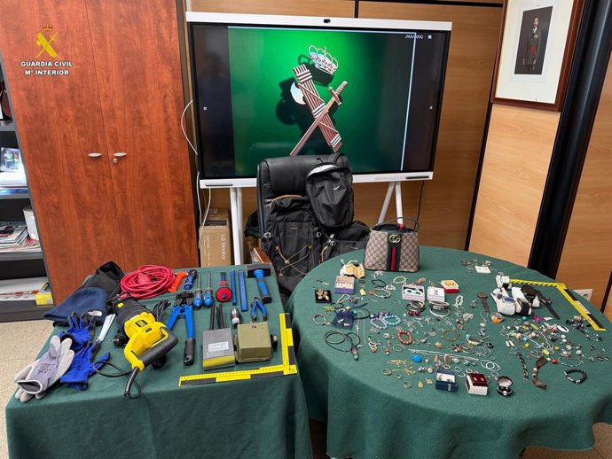 Material intervenido en la operación