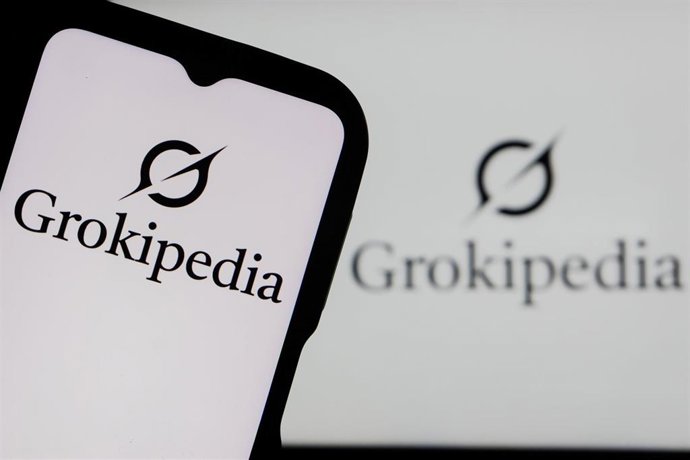 Archivo - Ilustración con el logo de Grokipedia. 