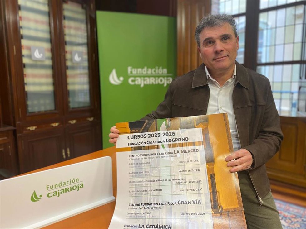 Cine, cultura del vino, Logroño, ilustración y arte, cursos y propuestas de Fundación Caja Rioja para los próximos meses