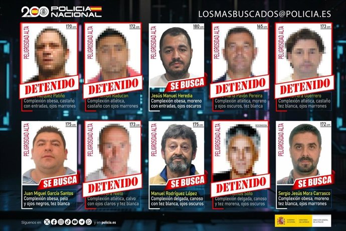 Sucesos.- Detenido en Sevilla el sexto fugitivo de 'los diez más buscados' tras tres meses de campaña de la Policía