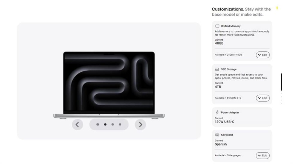 Personalización de los ordenadores Mac de Apple.