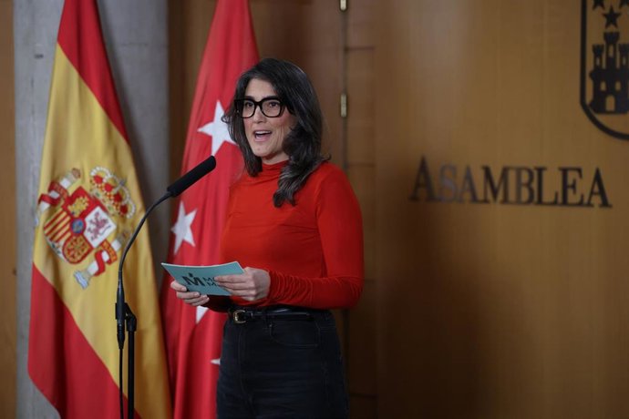 Archivo - La portavoz de Más Madrid en la Asamblea de Madrid, Manuela Bergerot.