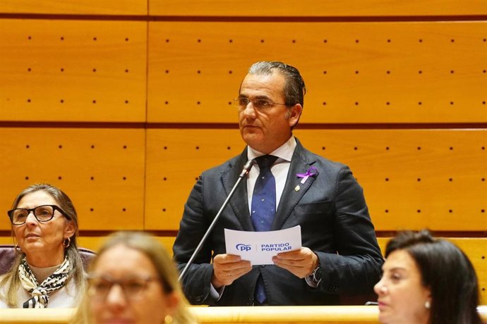 Archivo - Javier Bermúdez en una imagen de archivo en el Senado.