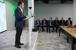 Archivo - El portavoz de Vox, José Antonio Fúster, durante una rueda de prensa, en la sede de VOX, a 12 de febrero de 2025, en Madrid (España). 