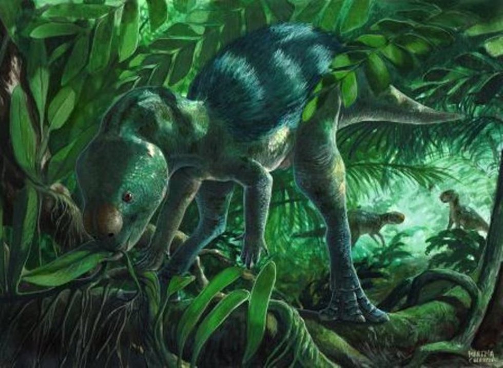 Recreación del dinosaurio hallado en Burgos.