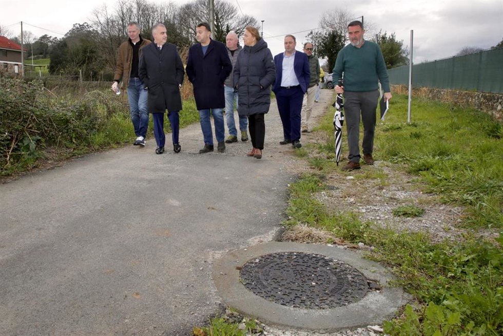 Inaugaración de las obras de saneamiento en Agüero