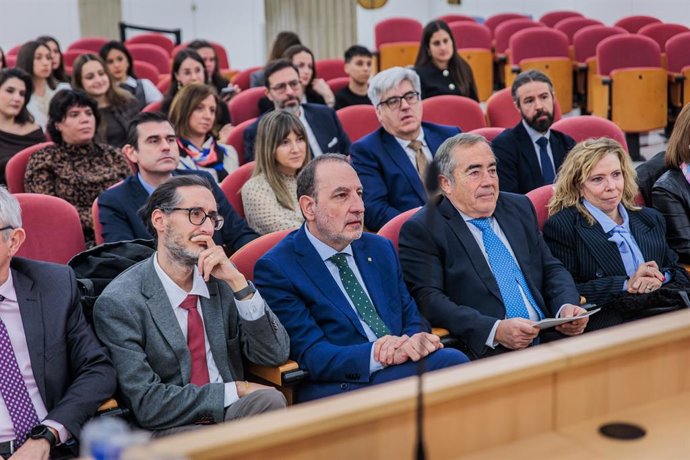 El conseller de Justícia i Qualitat Democràtica, Ramon Espadaler, durant l'acte