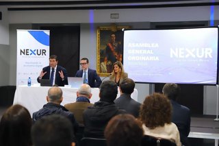 El teniente de alcaldesa de Transformación Digital del Ayuntamiento de Jerez, José Ignacio Martínez, en la asamblea general del Clúster Tecnológico Nexur.
