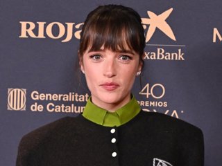 Susana Abaitua, nominada a mejor actriz protagonista por 'Un fantasma en la batalla', posa en el photocall del Encuentro de Nominados de la 40 edición de los Premios Goya, celebrado en el Real Casino de Madrid, a 02 de febrero de 2026, en Madrid (España).